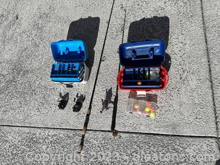 Fishing Poles and Tackle Boxes